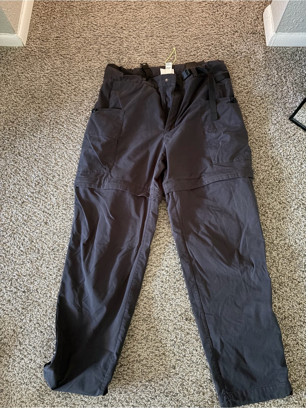H&M Men's Black Cargo Zip-Off Pants